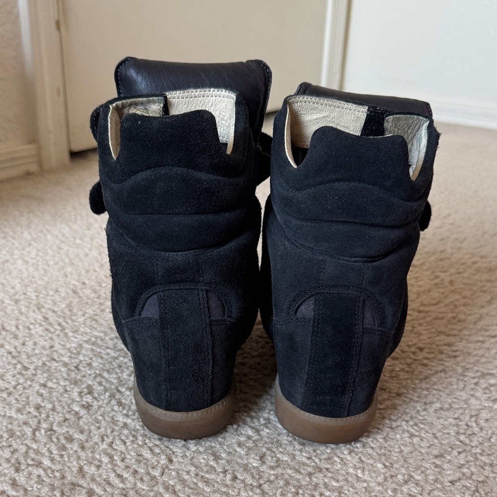 Authentic Isabel Marant Black Suede Sneakers - Picture 2 of 6